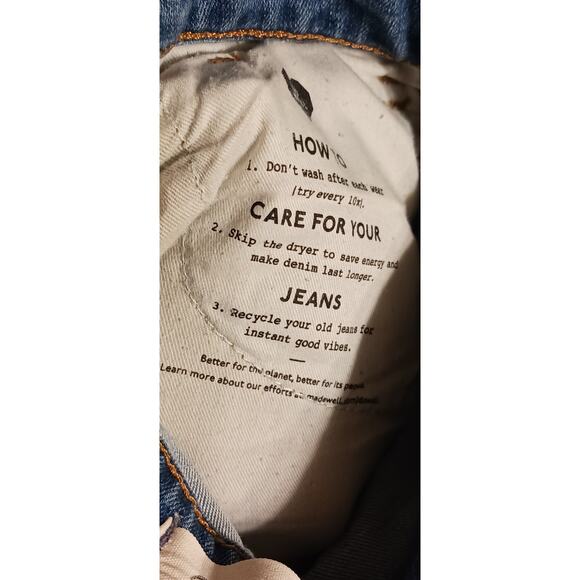 Madewell Women's Straight Leg High-Rise Curvy Stovepipe Size 25 25Wx26L - Picture 10 of 10